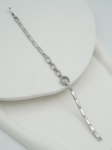 Resim HALKA DETAYLI DİKDÖRTGEN SİLVER KADIN BİLEKLİK