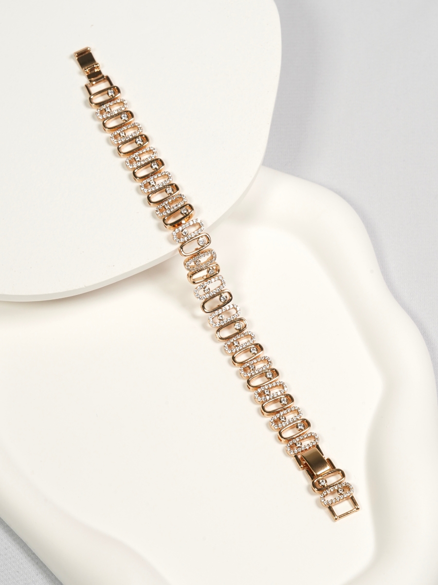 Resim ATAÇ GÖRÜNÜMLÜ ÖZEL SERİ GOLD KADIN BİLEKLİK