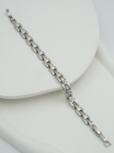Resim MODERN BLOK ZİNCİR SİLVER KADIN BİLEKLİK