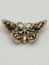 Resim Taşlı Gold Kelebek Broş