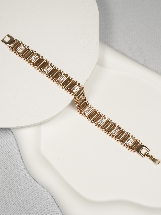 Resim ZİRKON TAŞLI KORDON ZİNCİR GOLD KADIN BİLEKLİK