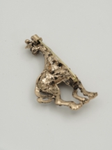 Resim Taşlı Gold Zürafa Broş