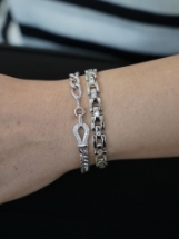 Resim MODERN BLOK ZİNCİR SİLVER KADIN BİLEKLİK