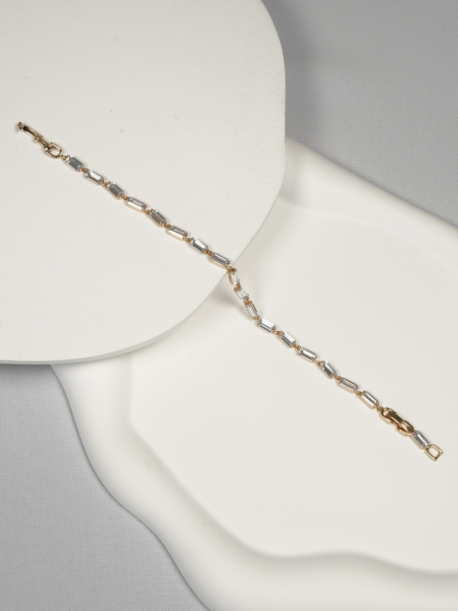 Resim BAGET KESİM ZİRKON TAŞLI GOLD KADIN BİLEKLİK